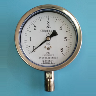 YE-100BF不銹鋼膜盒壓力表
