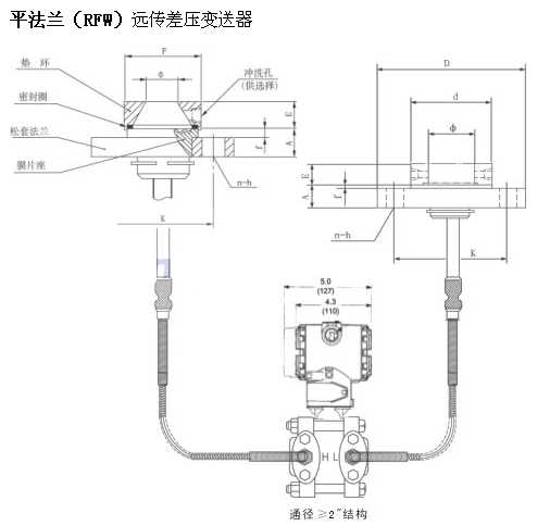 平法蘭(RFW)遠傳智能差壓變送器